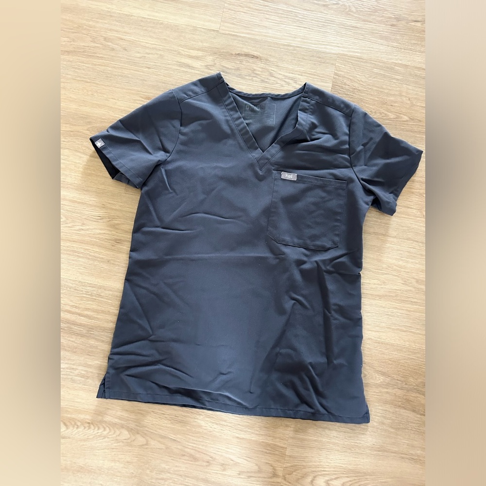 Charcoal Figs Scrub Top
